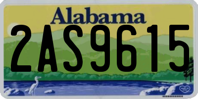 AL license plate 2AS9615