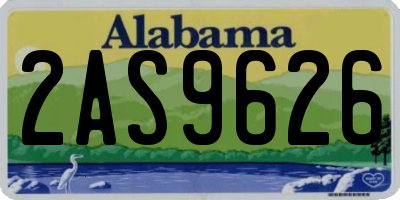 AL license plate 2AS9626