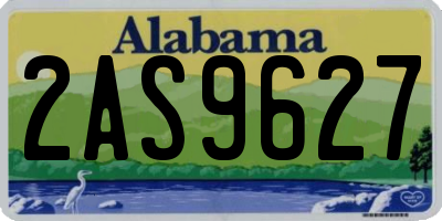 AL license plate 2AS9627