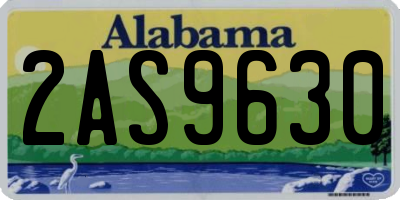 AL license plate 2AS9630