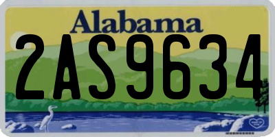 AL license plate 2AS9634