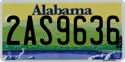 AL license plate 2AS9636