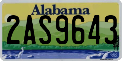 AL license plate 2AS9643