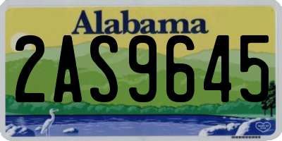 AL license plate 2AS9645