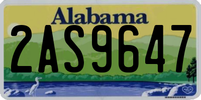AL license plate 2AS9647