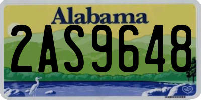 AL license plate 2AS9648