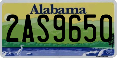 AL license plate 2AS9650