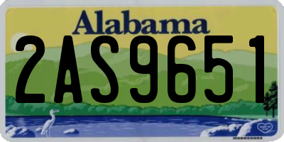 AL license plate 2AS9651