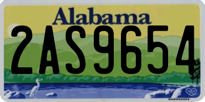 AL license plate 2AS9654