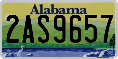 AL license plate 2AS9657