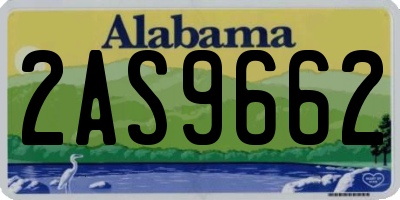 AL license plate 2AS9662