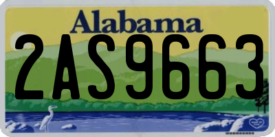 AL license plate 2AS9663