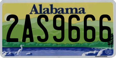 AL license plate 2AS9666