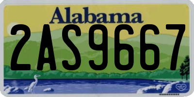 AL license plate 2AS9667