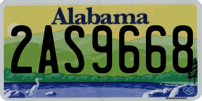 AL license plate 2AS9668