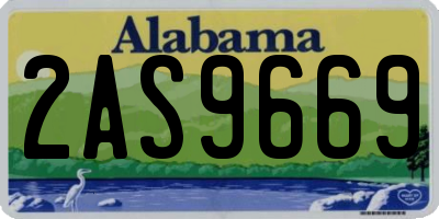 AL license plate 2AS9669