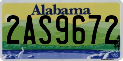 AL license plate 2AS9672