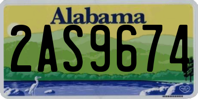 AL license plate 2AS9674