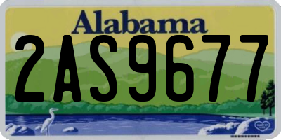 AL license plate 2AS9677