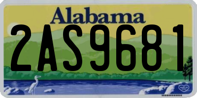 AL license plate 2AS9681