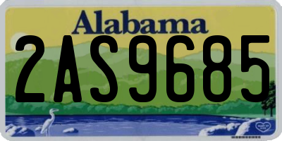 AL license plate 2AS9685