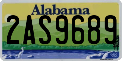 AL license plate 2AS9689