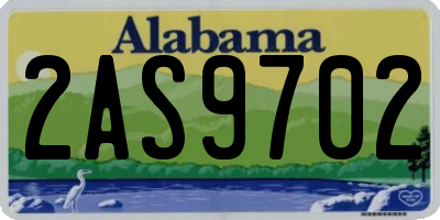 AL license plate 2AS9702