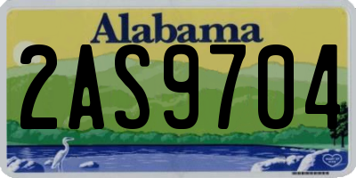AL license plate 2AS9704