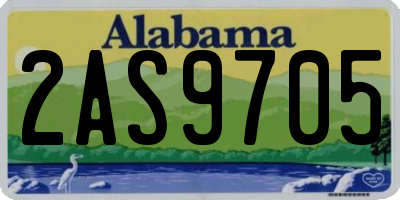 AL license plate 2AS9705