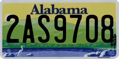 AL license plate 2AS9708