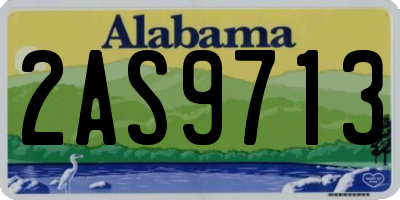 AL license plate 2AS9713