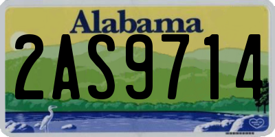 AL license plate 2AS9714