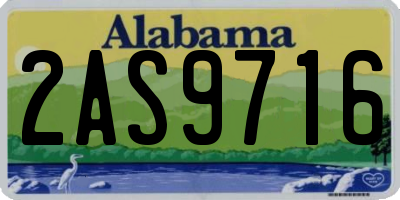AL license plate 2AS9716