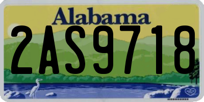 AL license plate 2AS9718
