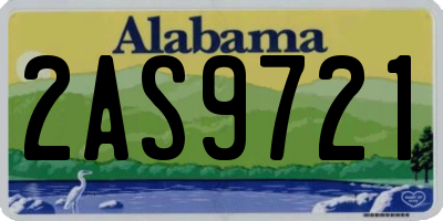 AL license plate 2AS9721