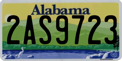 AL license plate 2AS9723