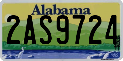 AL license plate 2AS9724