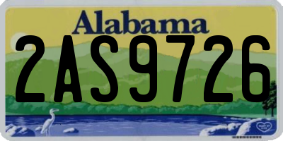AL license plate 2AS9726