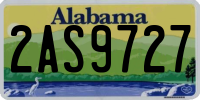 AL license plate 2AS9727