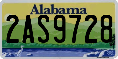 AL license plate 2AS9728