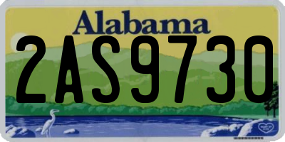 AL license plate 2AS9730