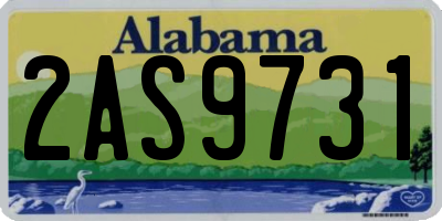 AL license plate 2AS9731