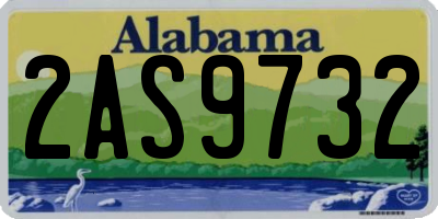 AL license plate 2AS9732