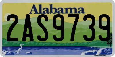 AL license plate 2AS9739