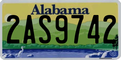 AL license plate 2AS9742