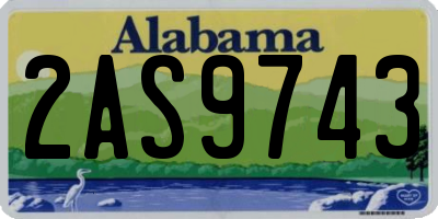 AL license plate 2AS9743