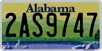 AL license plate 2AS9747