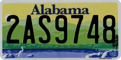 AL license plate 2AS9748