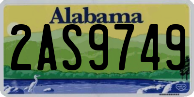 AL license plate 2AS9749
