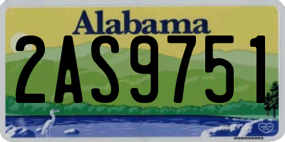 AL license plate 2AS9751